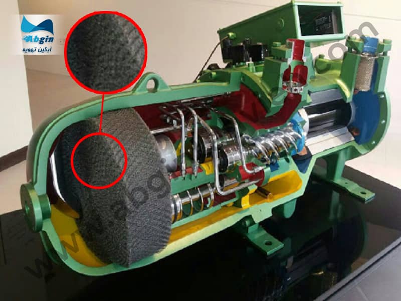 قسمت اویل سپراتور کمپرسور اسکرو